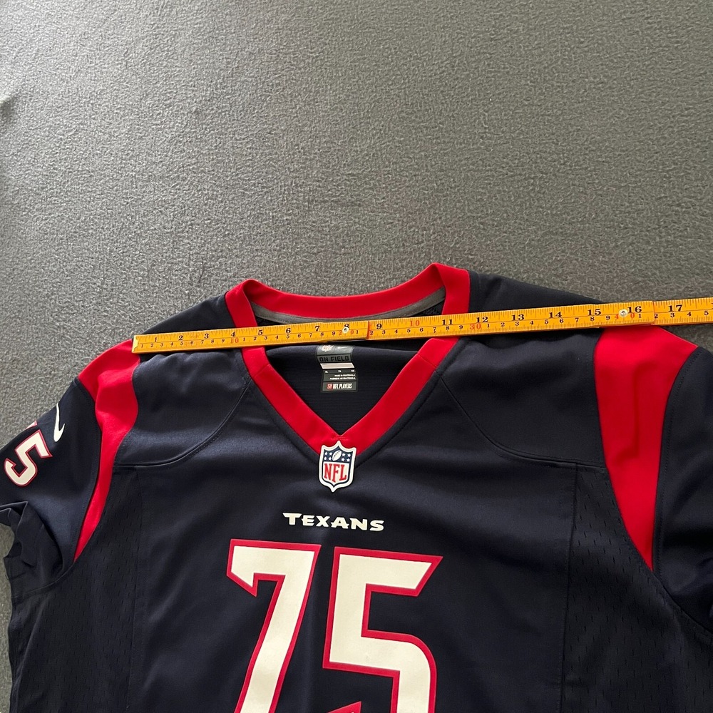 Houston Texans‎ Wilfork #75 Jersey XL Women's Nike NFL On Field Blue Red - Picture 9 of 12
